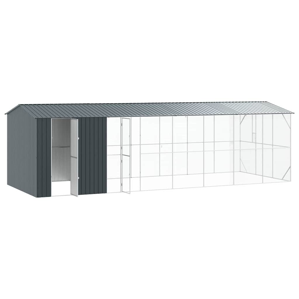 vidaXL Bird Cage Anthracite 860 x 310 x 247 cm Galvanised Steel 4
