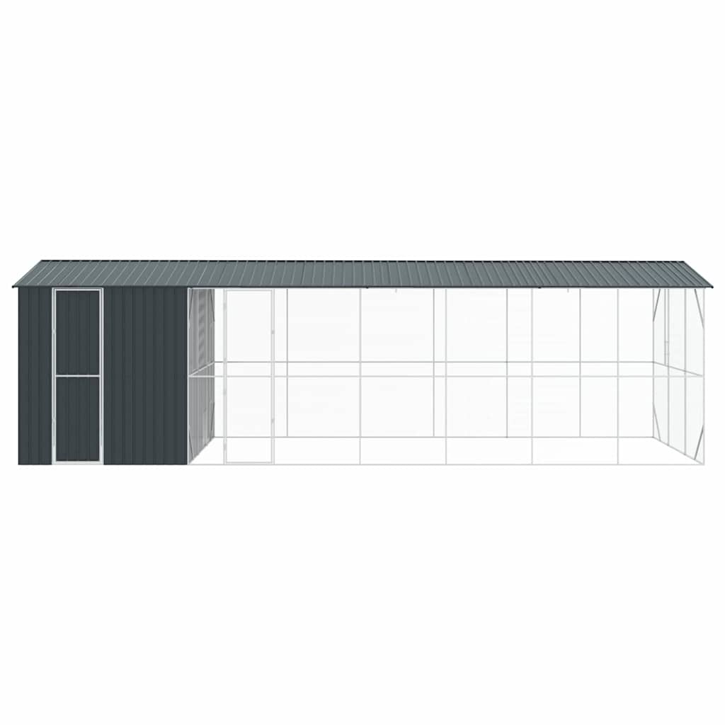 vidaXL Bird Cage Anthracite 860 x 310 x 247 cm Galvanised Steel 6