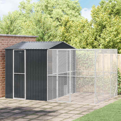 vidaXL Bird Cage Anthracite 425 x 304 x 247 cm Galvanised Steel 1