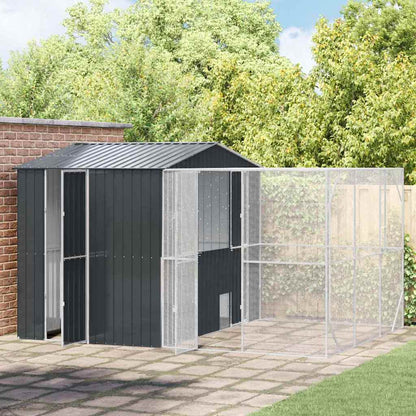 vidaXL Bird Cage Anthracite 425 x 304 x 247 cm Galvanised Steel 3