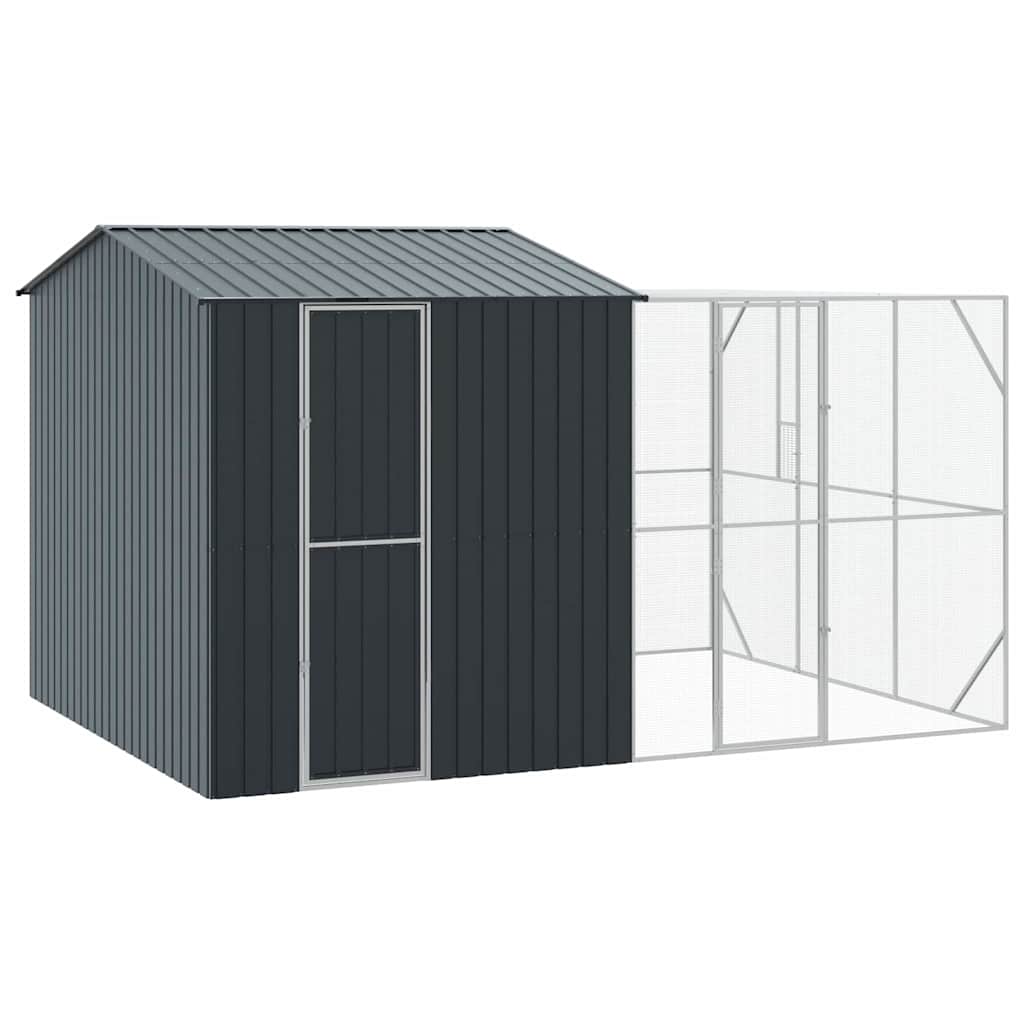 vidaXL Bird Cage Anthracite 425 x 304 x 247 cm Galvanised Steel 2