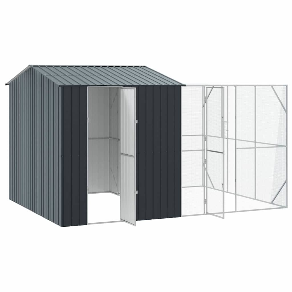 vidaXL Bird Cage Anthracite 425 x 304 x 247 cm Galvanised Steel 4