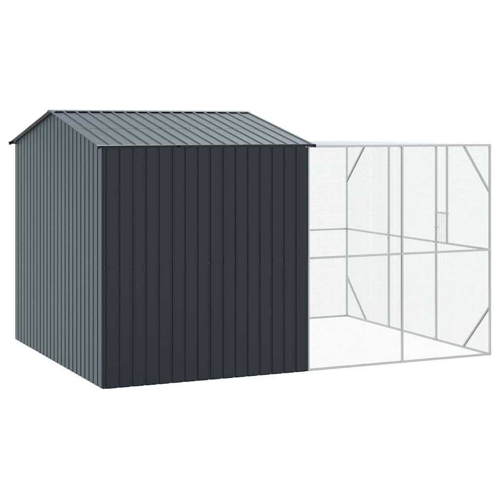 vidaXL Bird Cage Anthracite 425 x 304 x 247 cm Galvanised Steel 5