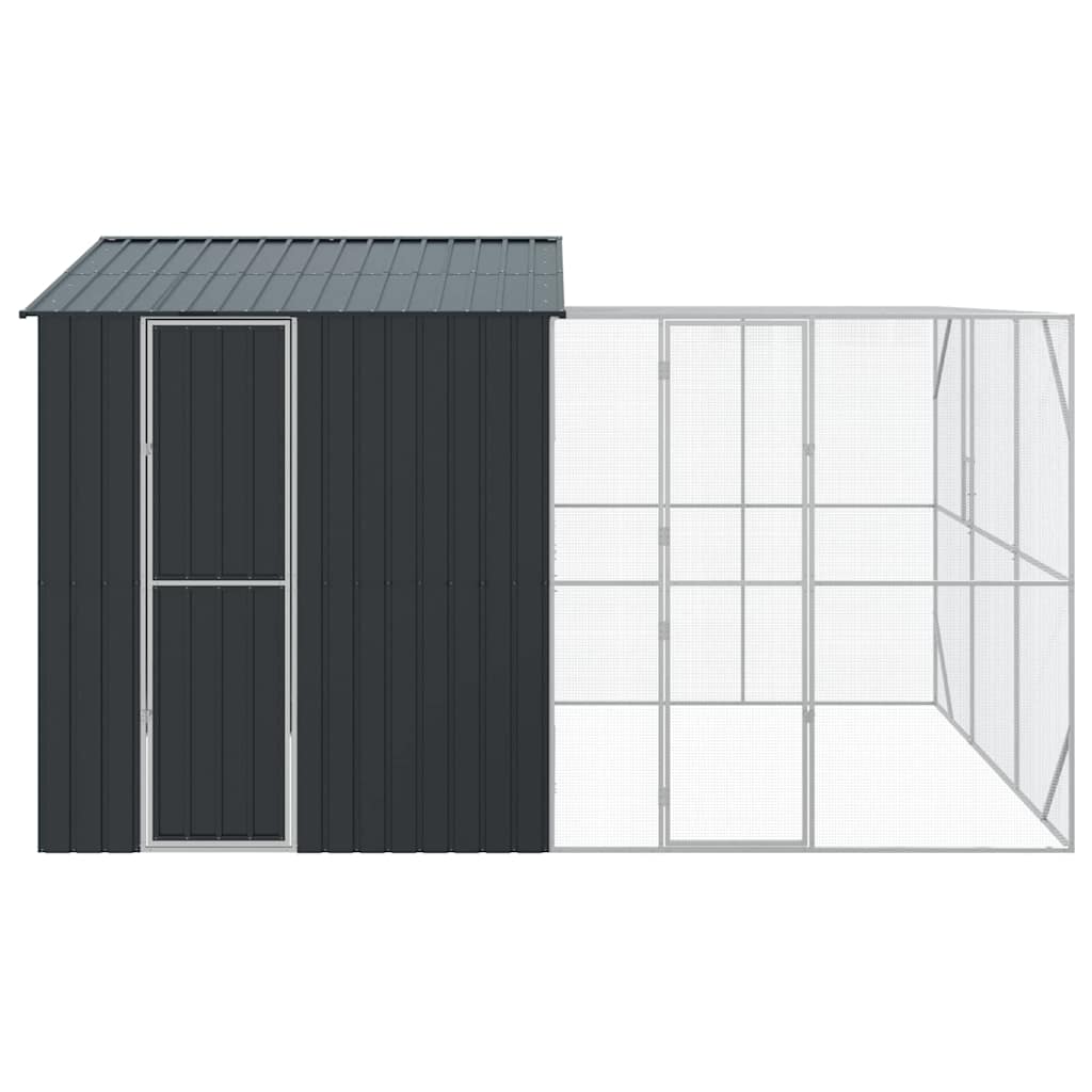 vidaXL Bird Cage Anthracite 425 x 304 x 247 cm Galvanised Steel 6