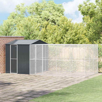 vidaXL Bird Cage Anthracite 635 x 304 x 247 cm Galvanised Steel 1