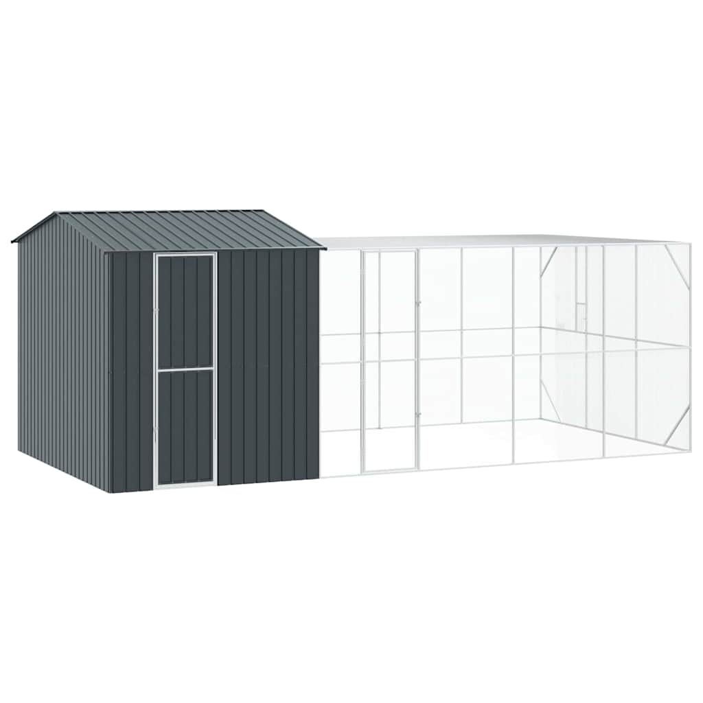 vidaXL Bird Cage Anthracite 635 x 304 x 247 cm Galvanised Steel 2
