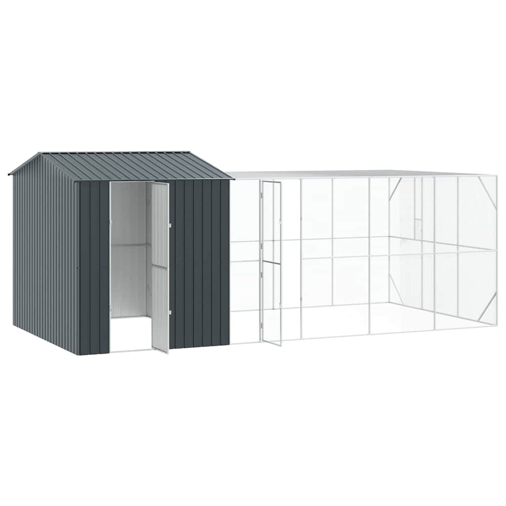 vidaXL Bird Cage Anthracite 635 x 304 x 247 cm Galvanised Steel 4
