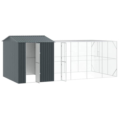 vidaXL Bird Cage Anthracite 635 x 304 x 247 cm Galvanised Steel 4