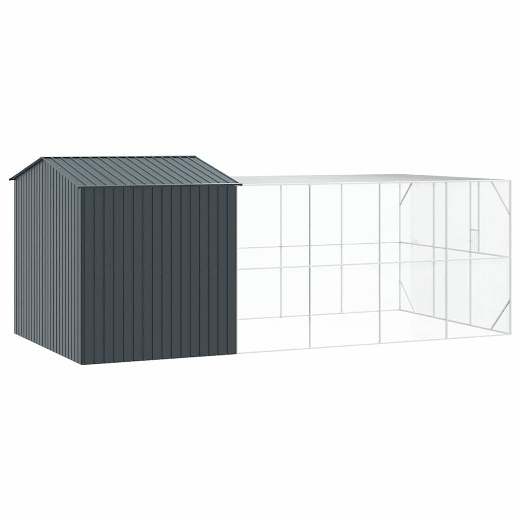 vidaXL Bird Cage Anthracite 635 x 304 x 247 cm Galvanised Steel 5