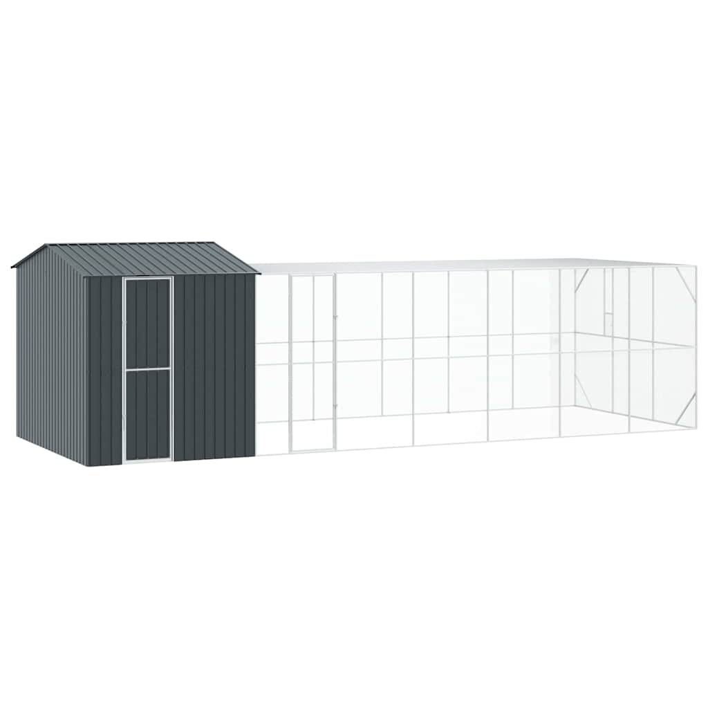 vidaXL Bird Cage Anthracite 845 x 304 x 247 cm Galvanised Steel 2
