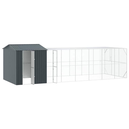 vidaXL Bird Cage Anthracite 845 x 304 x 247 cm Galvanised Steel 4
