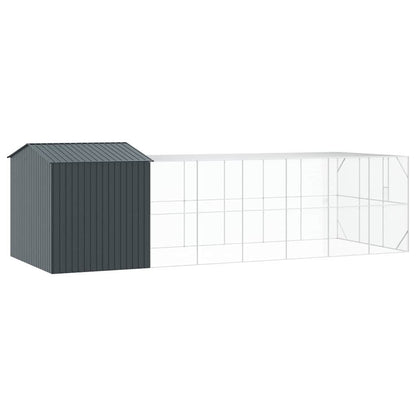 vidaXL Bird Cage Anthracite 845 x 304 x 247 cm Galvanised Steel 5