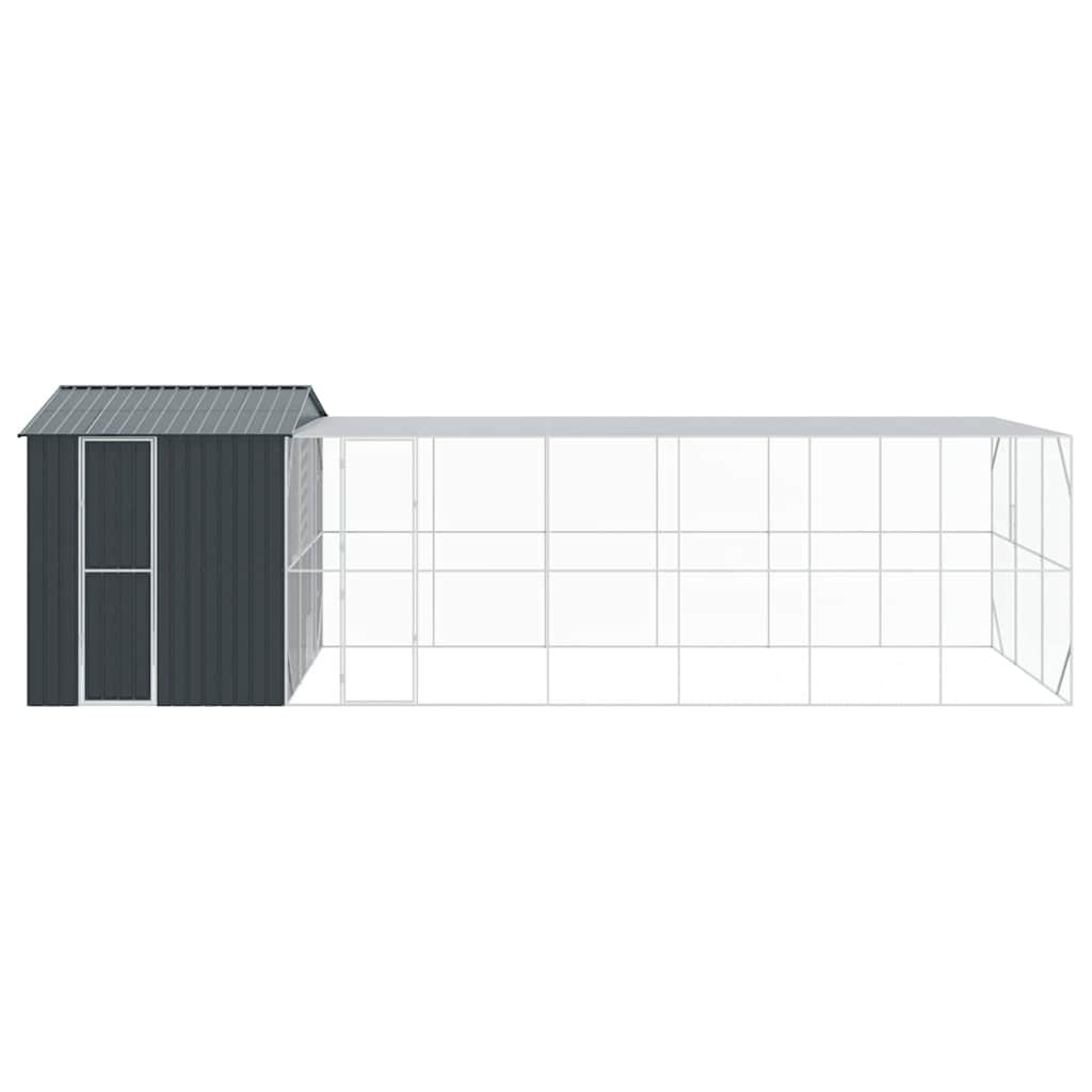 vidaXL Bird Cage Anthracite 845 x 304 x 247 cm Galvanised Steel 6