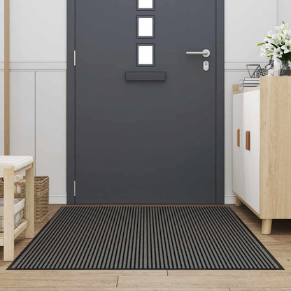 Doormat Stripe Black and Grey 200 cm