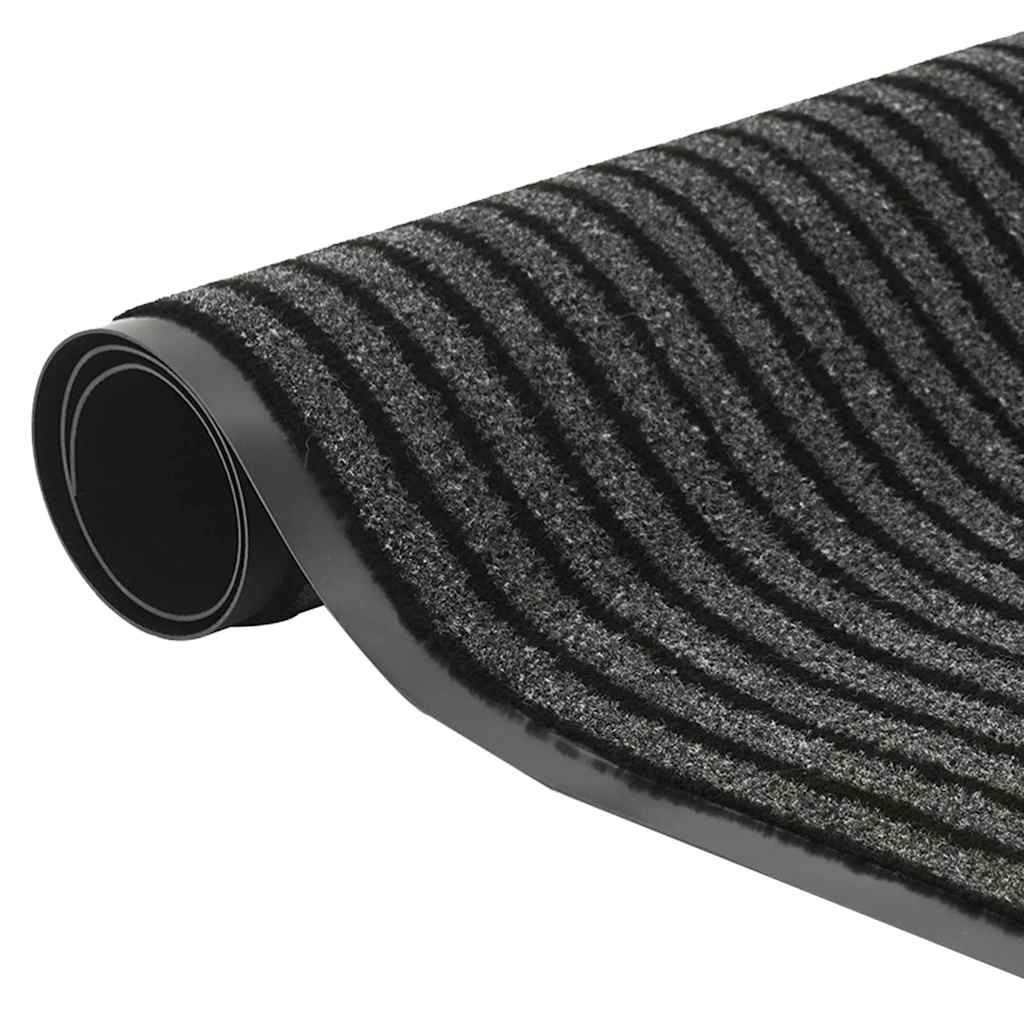 Doormat Stripe Black and Grey 300 cm