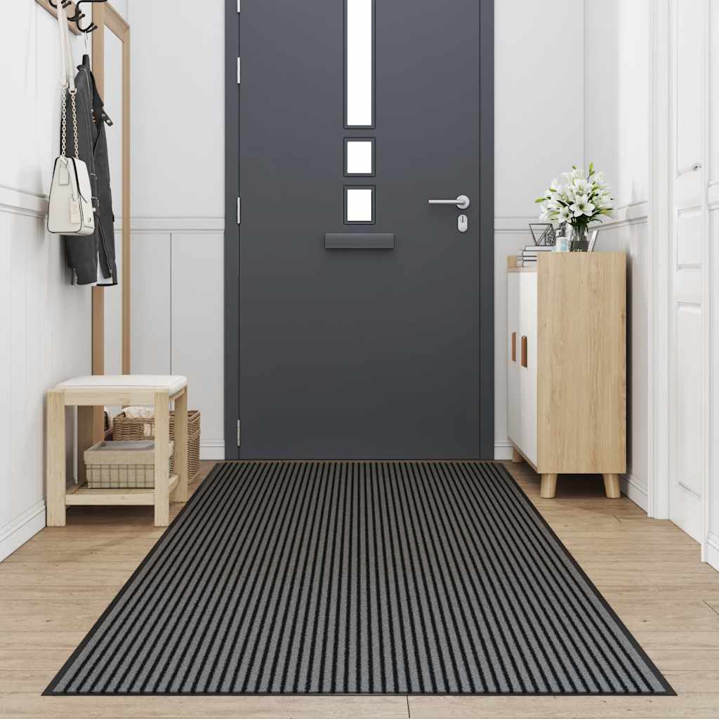 Doormat Stripe Black and Grey 400 cm