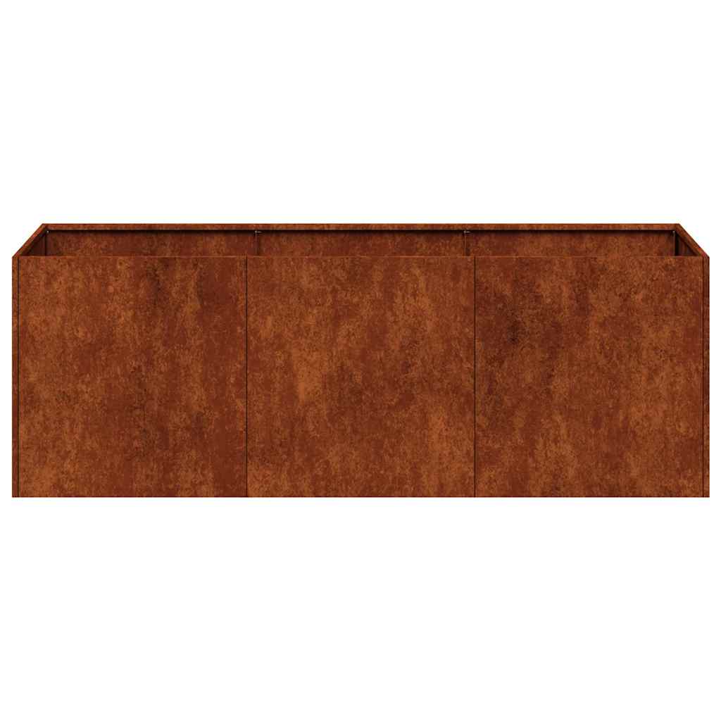 Planter 120x40x40 cm Cold-rolled Steel Weathering steel