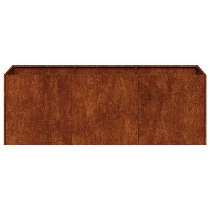 Planter 120x40x40 cm Cold-rolled Steel Weathering steel