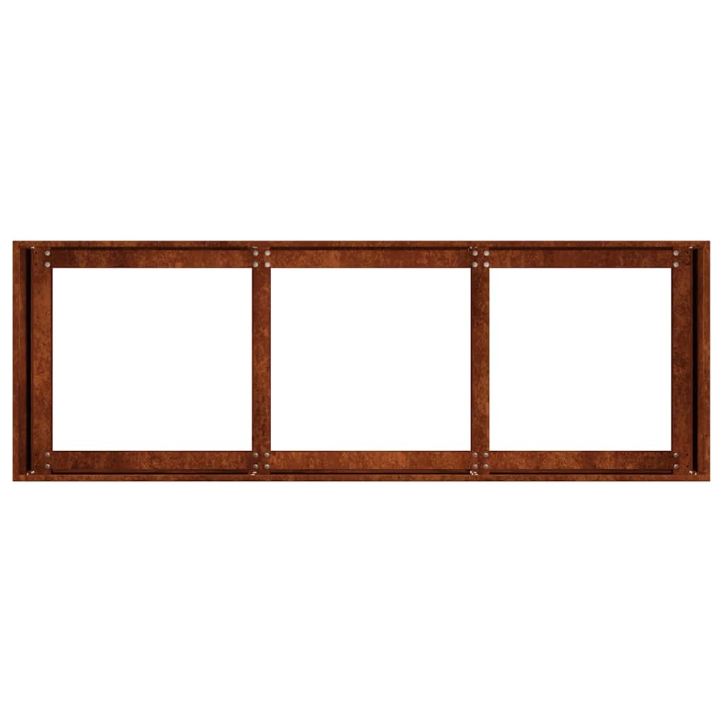 Planter 120x40x40 cm Cold-rolled Steel Weathering steel