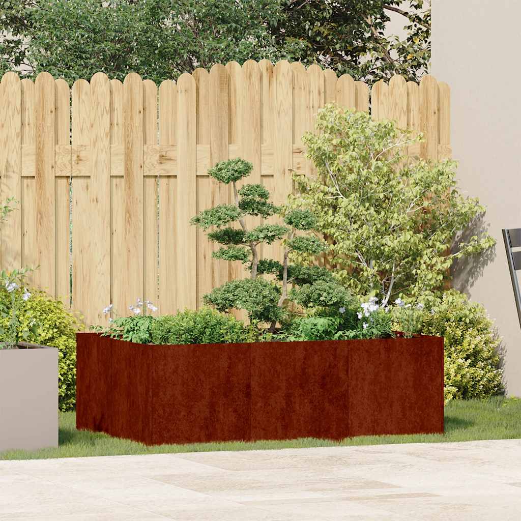 Planter 120x80x40 cm Steel Weathering steel