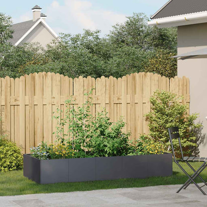 Planter 200x80x40 cm Steel Anthracite