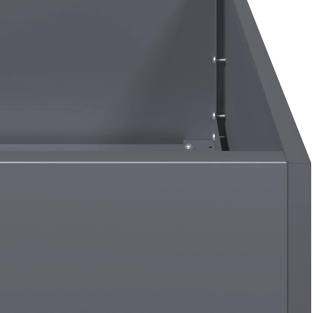 Planter 200x80x40 cm Steel Anthracite