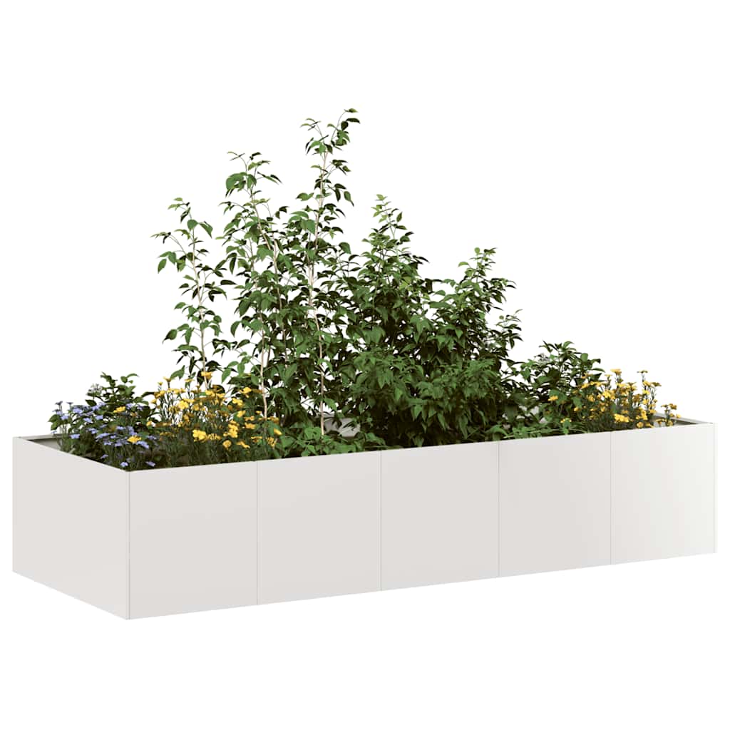 Planter 200x80x40 cm Steel Stainless steel