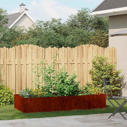 Planter 200x80x40 cm Steel Weathering steel