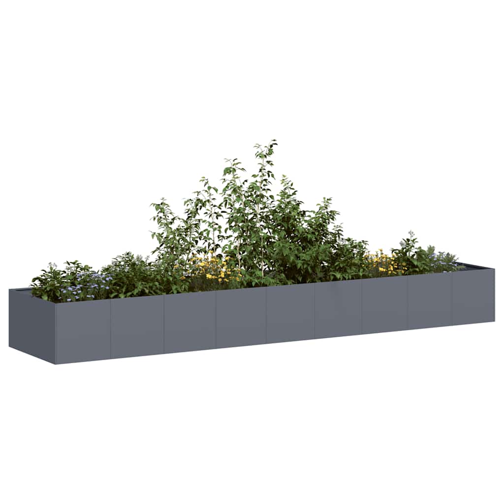 Planter 360x80x40 cm Steel Anthracite