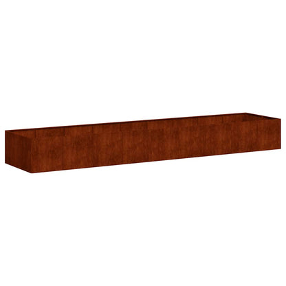 Planter 360x80x40 cm Steel Weathering steel