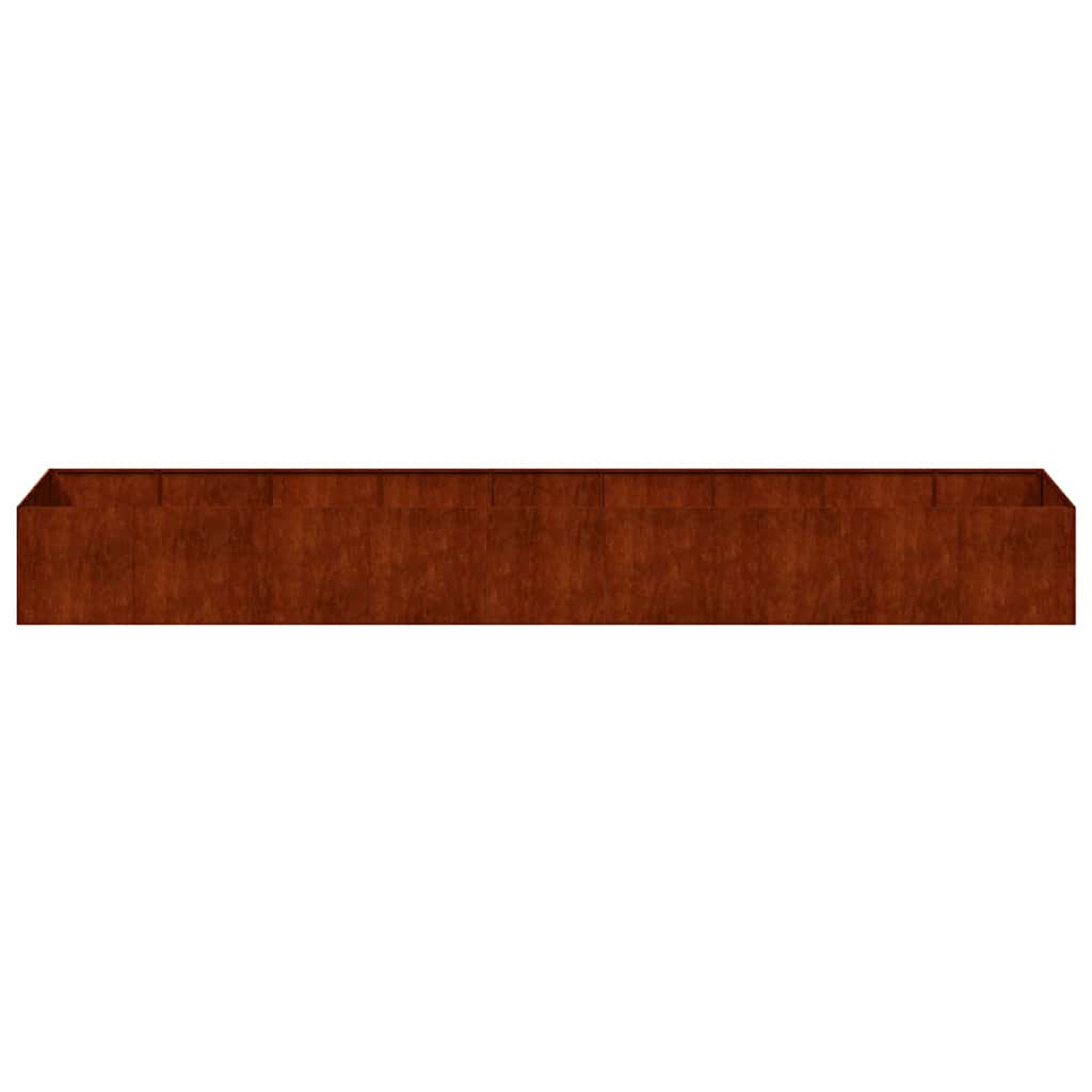 Planter 360x80x40 cm Steel Weathering steel