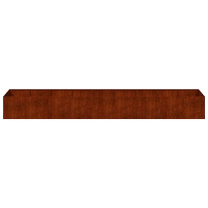 Planter 360x80x40 cm Steel Weathering steel