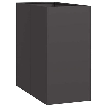 Planter Steel Depth 80 cm Height 80 cm Black 40 cm