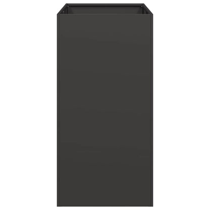 Planter Steel Depth 80 cm Height 80 cm Black 40 cm