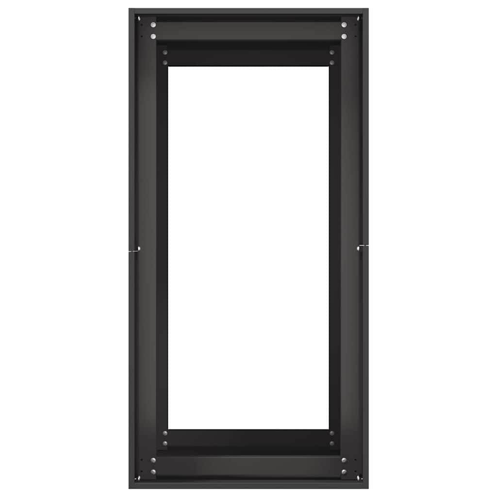 Planter Steel Depth 80 cm Height 80 cm Black 40 cm