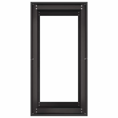 Planter Steel Depth 80 cm Height 80 cm Black 40 cm