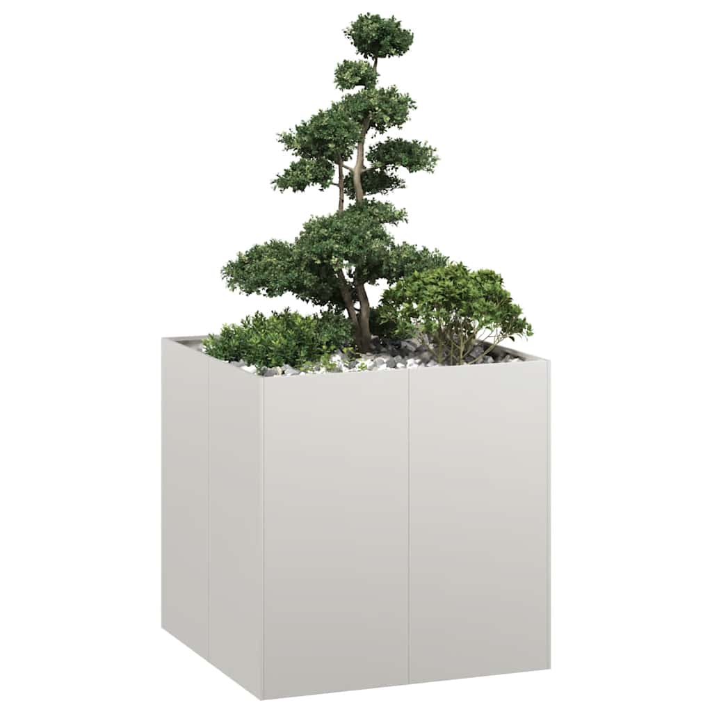 Planter Steel Depth 80 cm Height 80 cm Stainless steel 80 cm