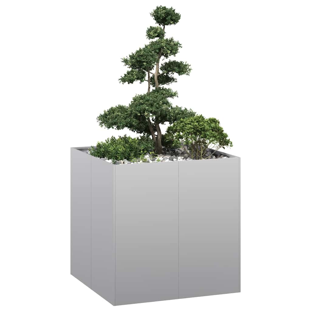 Planter Steel Depth 80 cm Height 80 cm Galvanised steel 80 cm
