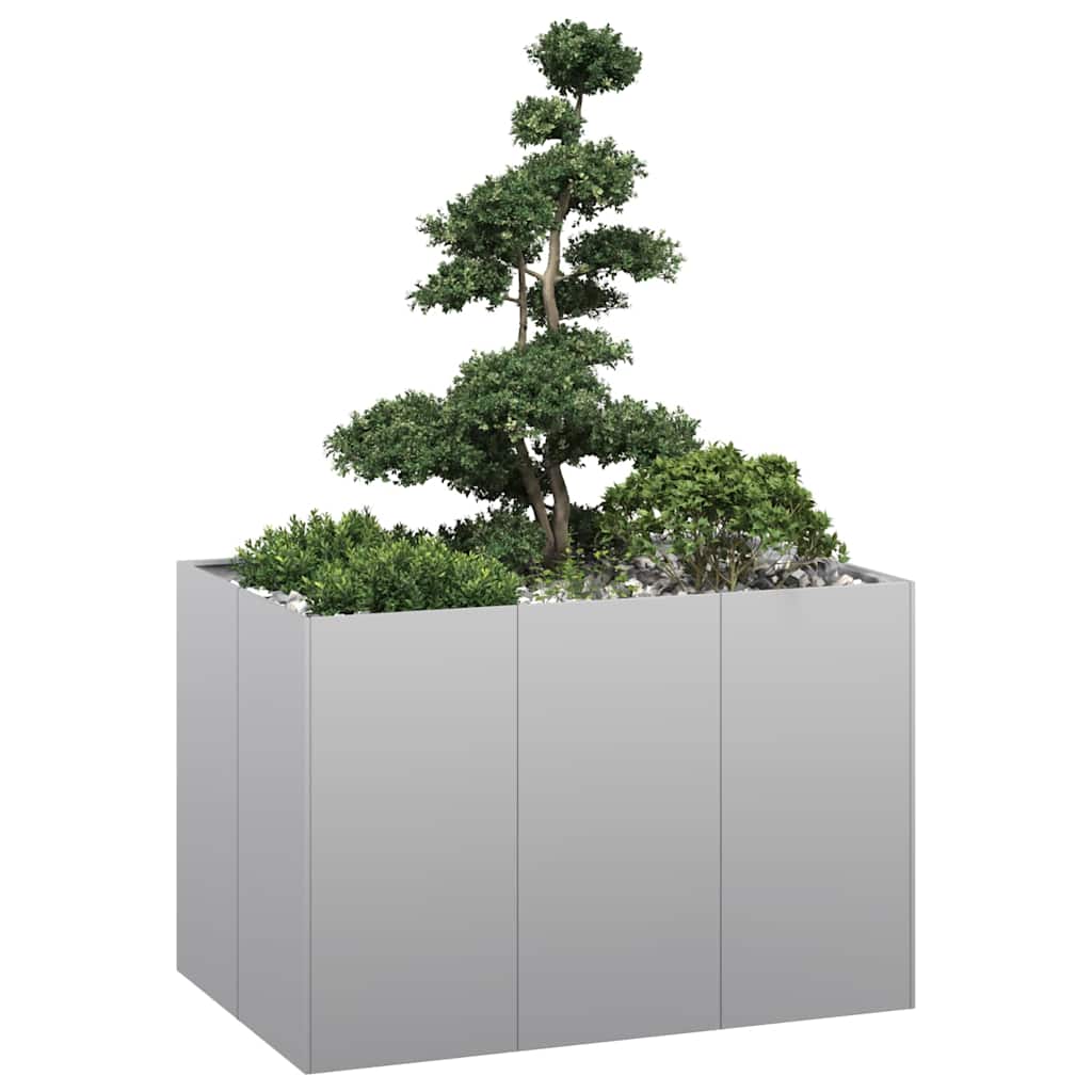 Planter Steel Depth 80 cm Height 80 cm Galvanised steel 120 cm