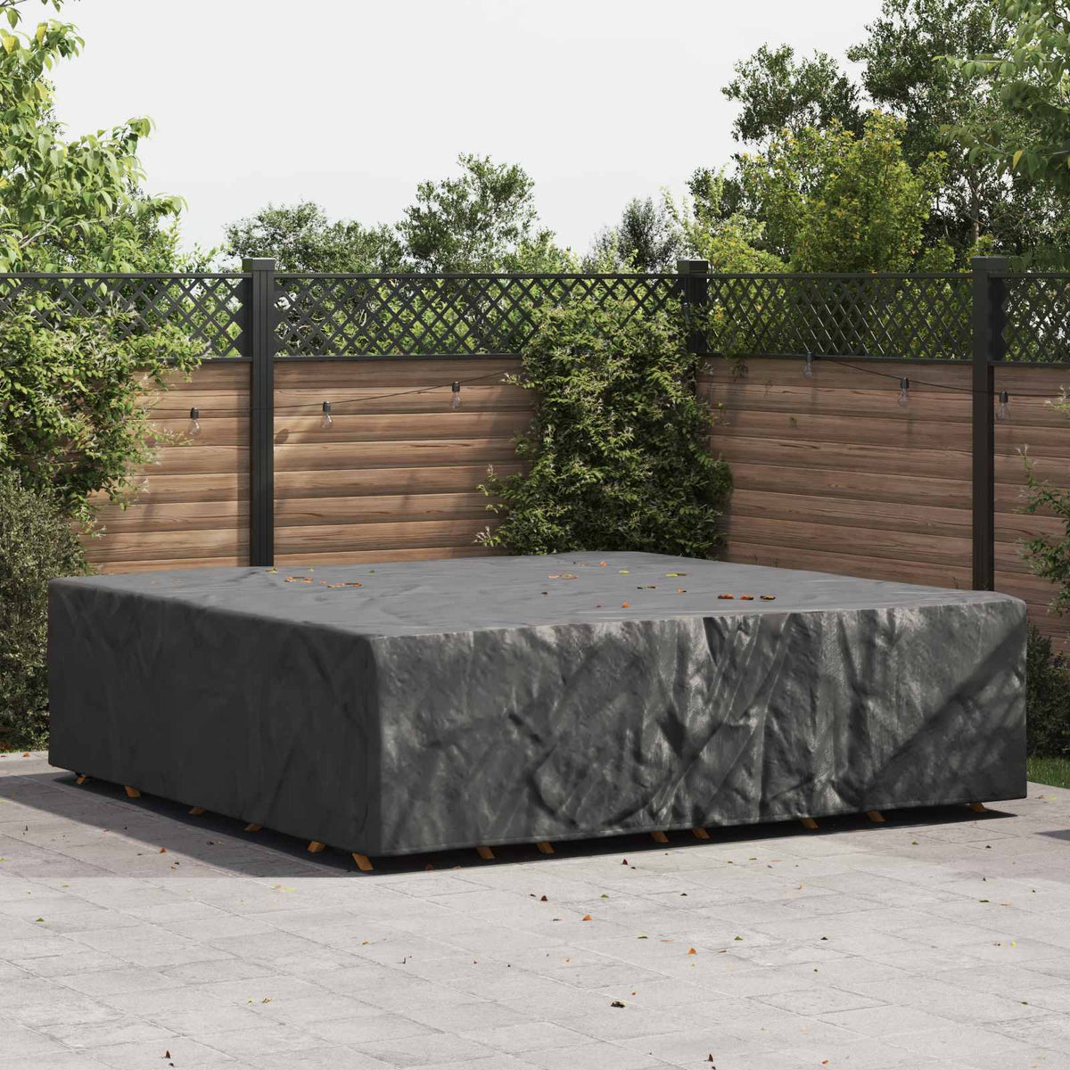 Furniture Cover Plain Black Oxford Fabric