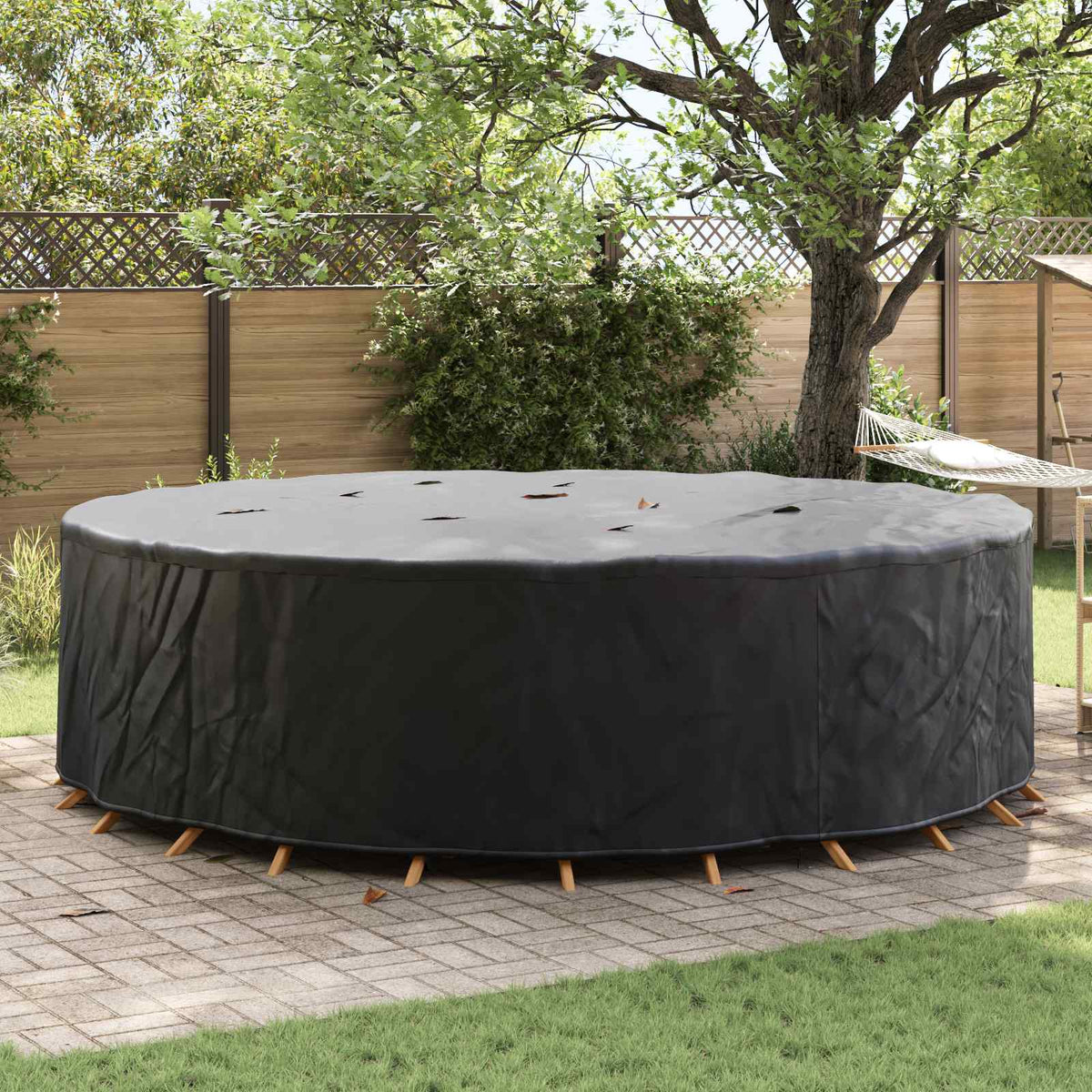 Furniture Cover 600D Oxford Fbric Round Black 600D Oxford Fabric 85 cm
