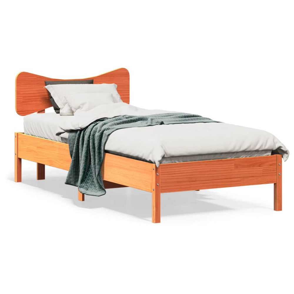 vidaXL Bed Frame without Mattress Solid Wood Pine Length 200 cm