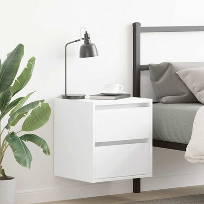 Wall-mounted Bedside Cabinet 38x34x40 cm White