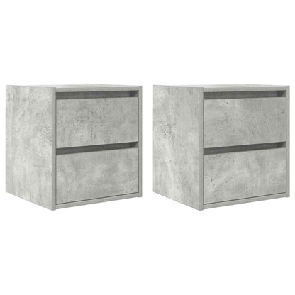 Wall-mounted Bedside Cabinet 38x34x40 cm Concrete grey