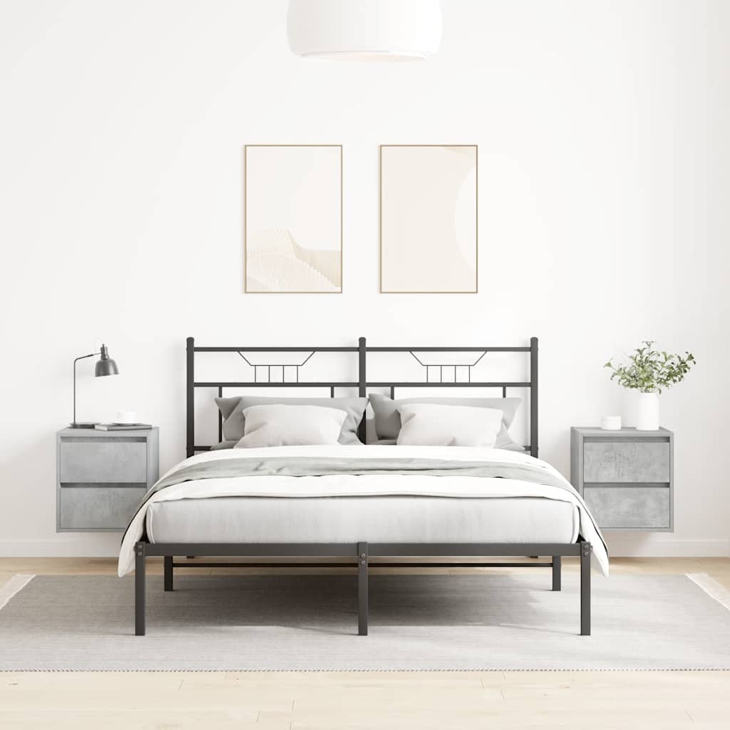 Wall-mounted Bedside Cabinet 38x34x40 cm Concrete grey
