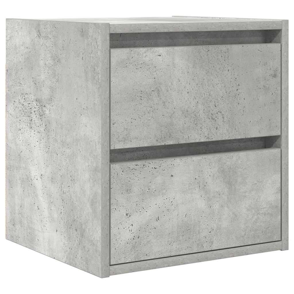 Wall-mounted Bedside Cabinet 38x34x40 cm Concrete grey