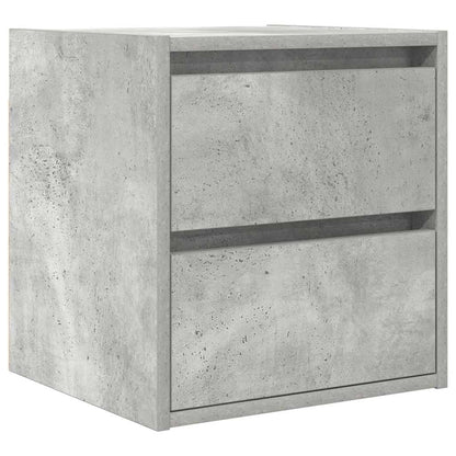 Wall-mounted Bedside Cabinet 38x34x40 cm Concrete grey