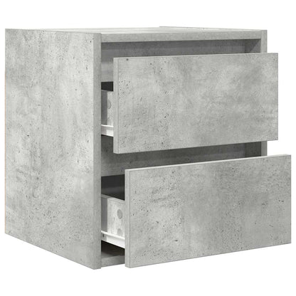 Wall-mounted Bedside Cabinet 38x34x40 cm Concrete grey