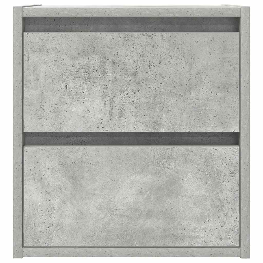 Wall-mounted Bedside Cabinet 38x34x40 cm Concrete grey