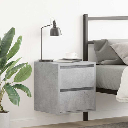 Wall-mounted Bedside Cabinet 38x34x40 cm Concrete grey